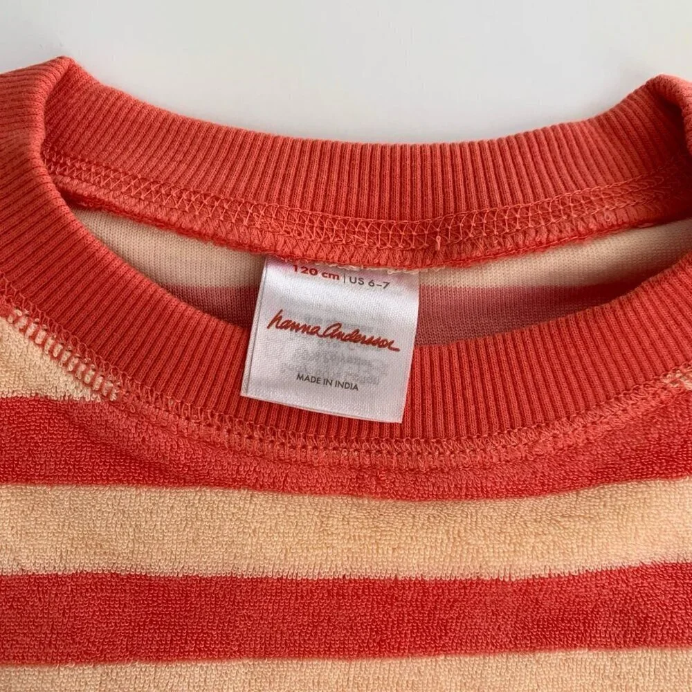 NEW Hanna Andersson kids terry sweatshirt top 6-7 years